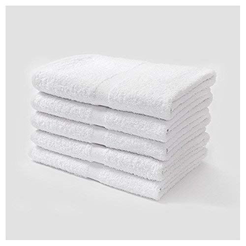 Luxury Bath Towels 100% Cotton - Ringspun - Bleach Proof - 30 by 65 - 500 GSM (White) (5)