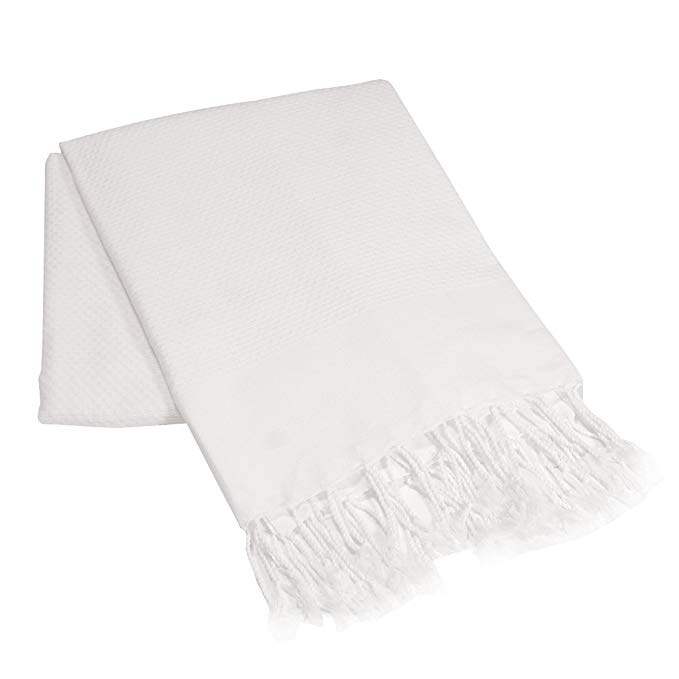 Scents and Feel 100-Percent Cotton Fouta Towel, White, 78/38