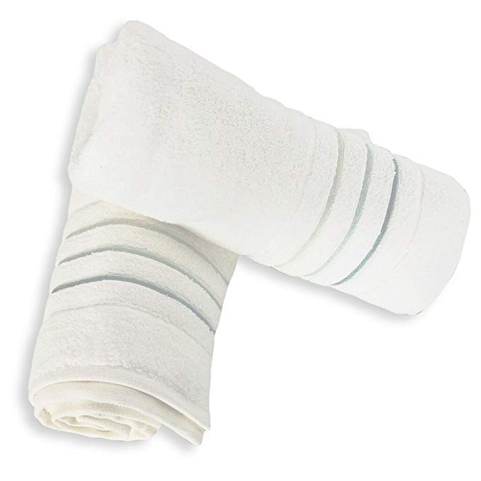 Thread Spread Luxury Hotel & Spa White Bath Towel Turkish Cotton, 27