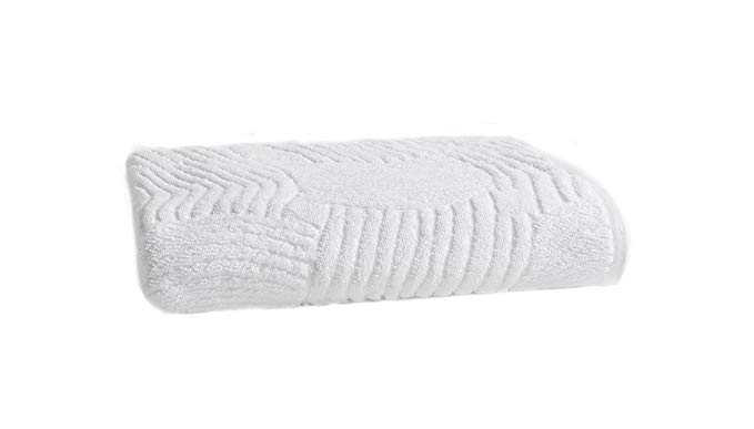 Natori 2639 Dynasty Wave Textured Jacquard Bath Towel,Frost,30