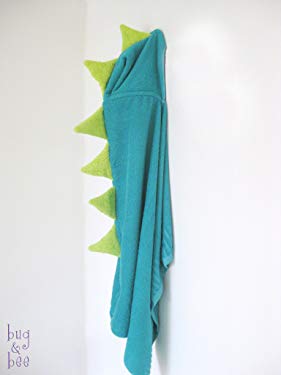 Dinosaur Towel, Hooded Bath Towel, New Baby Gift