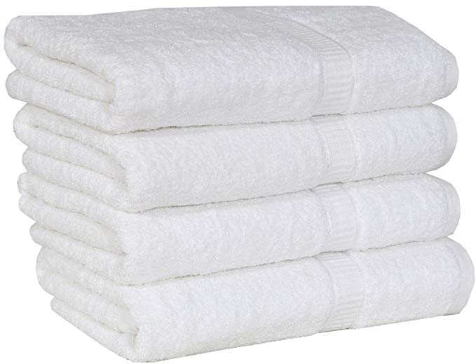 Utopia Extra Thick and Plush Bath Towels - White - Pack of 4