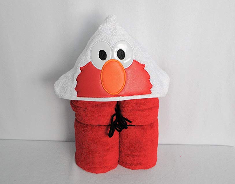 Red Monster Puppet Hooded Bath Towel - Baby, Child, Tween
