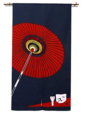 Noren-Japanese-curtain-Discharge-print-Bangasa-from-Japan-3085