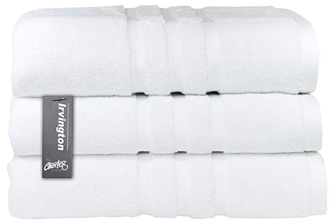 Chortex Luxury Turkish Cotton (3 Pack), Bath Towel-Pack of 3, White