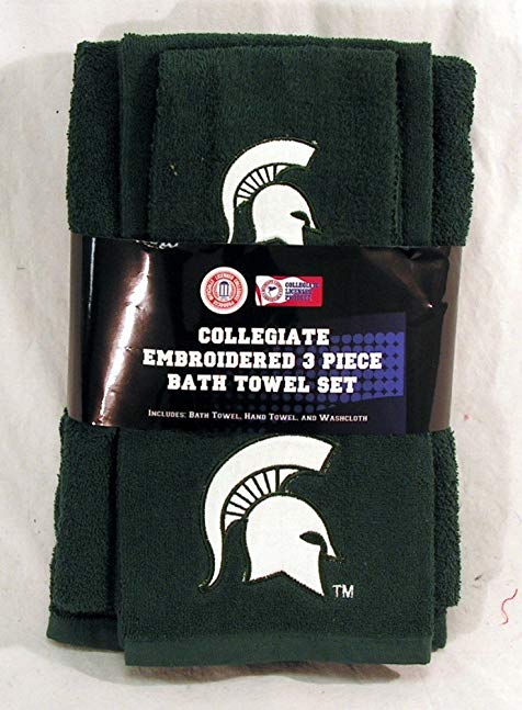 Michigan State Spartans 3 PC Embroidered Bath Towel Set