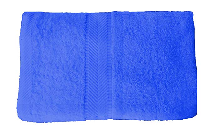 robesale Terry Absorbent Bath Towel, Royal Blue, Set of 4