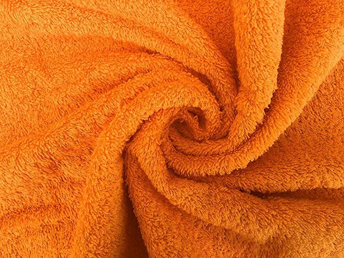 Solid Orange 2 piece 100% Cotton Bath Towel