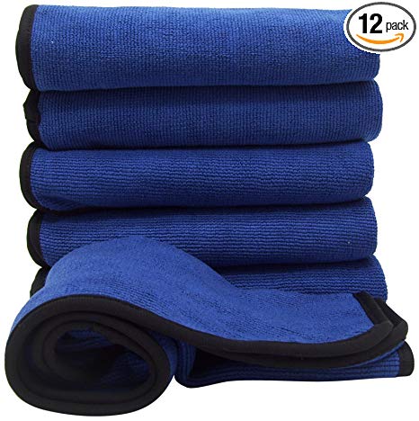 DeRoyal MF201B-12A Microfiber Towel, Royal Blue, 16