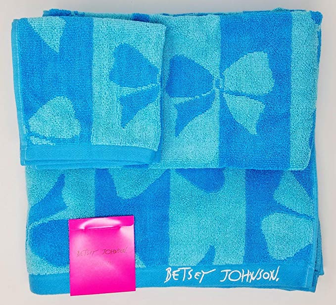 Betsey Johnson Towel Set - Bath, Hand, and Wash 