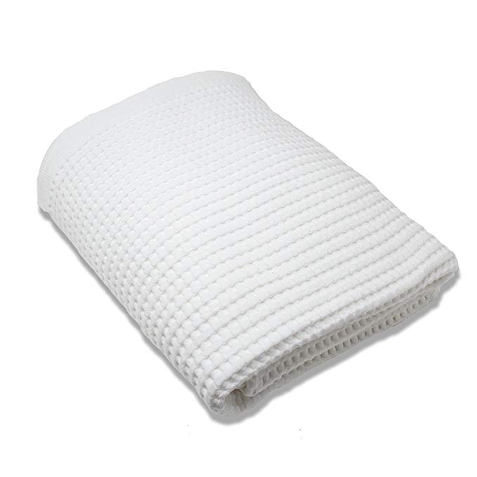 Gilden Tree 100% Natural Cotton Lattice Waffle Weave Bath Towel (Cream)