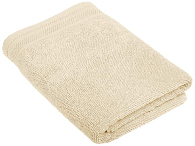 Crowning Touch Cotton Bath Towel with Unique Hem, Ivory