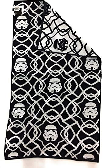 Star Wars Bath Towel For Adults or Kids Black White Storm Trooper Emblem (Storm Trooper)