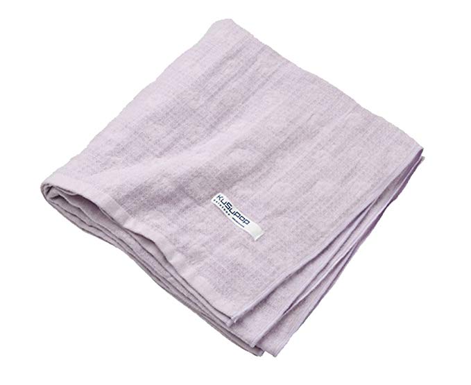 KUSUBASHI MON-ORI [Imabari Towel] KuSu POP paletone Triple Gauze Bath Towel, Purple (1-60070-11-PAP)