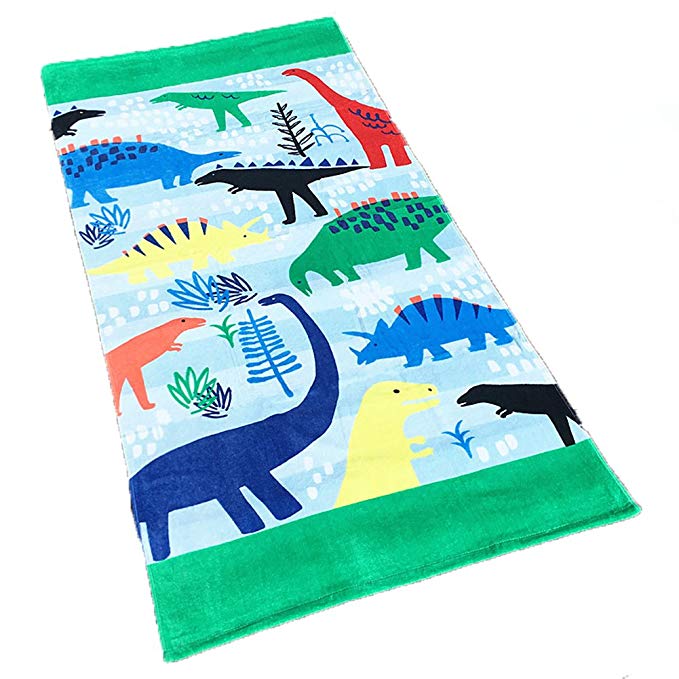 Rosemaryusid Child Cotton Carton Bath Towel Adult Beach Toweling 160x80cm Many Dinosaur