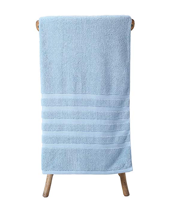 Metrekey Large Bath Towel Luxury Hotel Spa Collection Absorbent Bathroom Towels 35x70 inches Soft Clearance Organic 100% Cotton Thick Ultra Oversized Blue