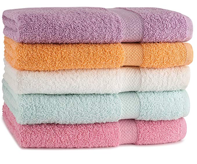 TowelFirst 5-Pack Extra-Absorbent Bath Towel Set - Large, 27