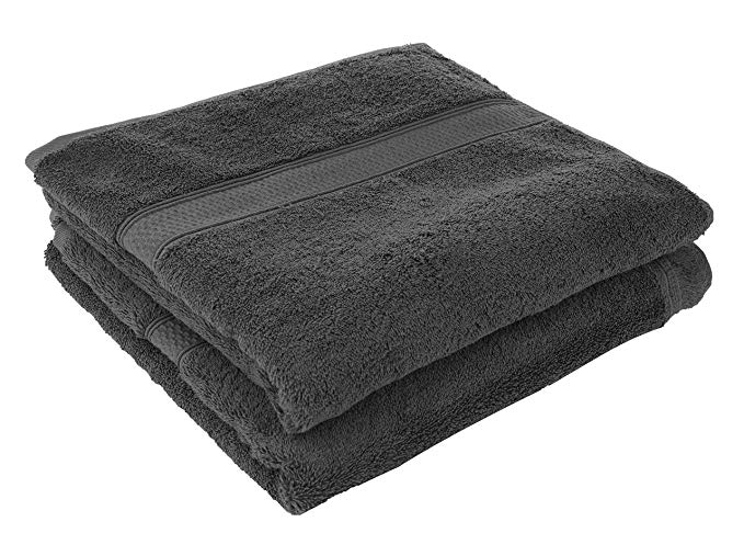 100% Combed Cotton Bath Towel – 700 GSM Premium Luxury Towel [Size 27 x 50 Inch] for Home Bathroom, Hotel, Spa, Salon, Gym, Beach & More (2, Grey)