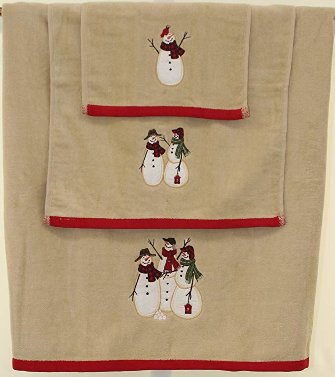 Tall Snowman Bath Towel