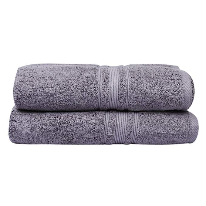 Divine 100% Ring-spun Cotton 720 GSM Premium Luxury Turkish Bath Towels - Extra Large (30 x 58 Inch) - Set of 2, Super Soft, Ultra Absorbent, Machine Washable, Eco Friendly, Plush SPA/Hotel Quality